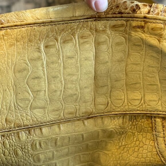 Brahmin Bag Women's Shoulder Purse Yellow Brown Multicolor Multiple Pockets - Picture 9 of 15